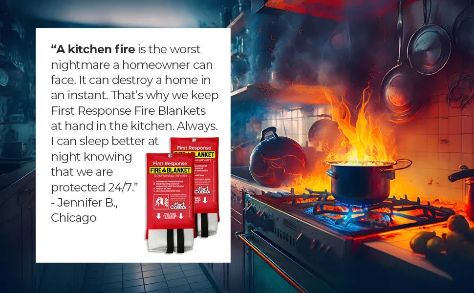 How to Extinguish a Kitchen Fire and Protect Your Home Using Fire Blanket - Mart Cobra