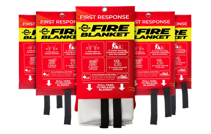 [5 Pack] Cobra Blankets for Home Fire Safety 40" x 40" - GROMMET SPECIAL - Mart Cobra