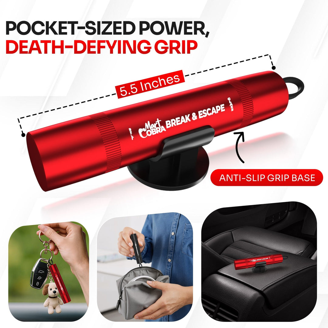 Break & Escape Window Breaker and Seat Belt Cutter Kit - Mart Cobra