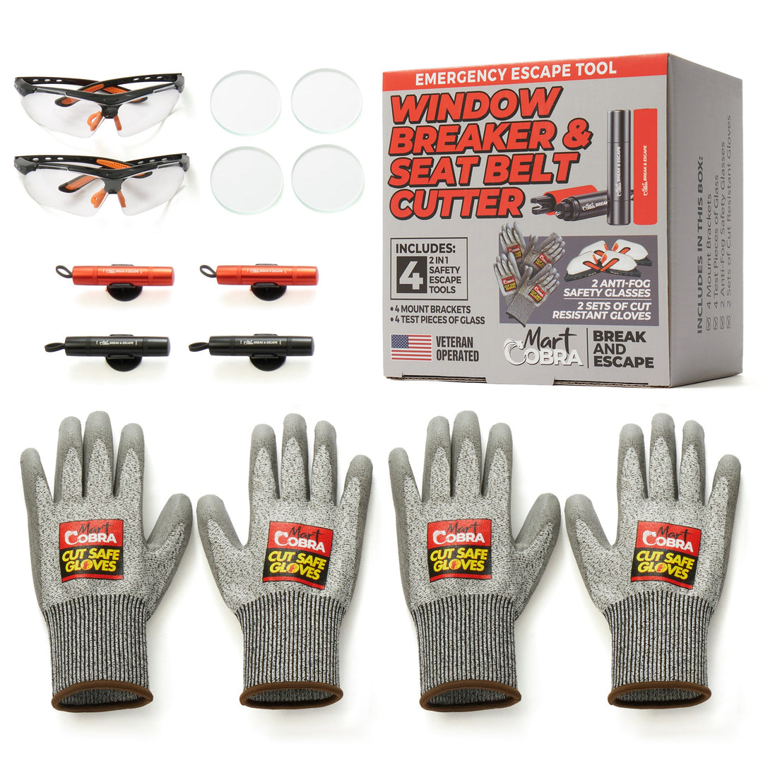 Break & Escape Window Breaker and Seat Belt Cutter Kit - Mart Cobra
