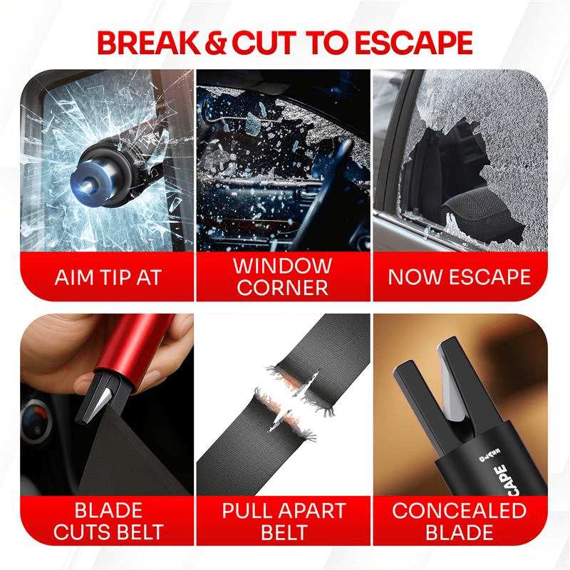 Break & Escape Window Breaker and Seat Belt Cutter Kit - Mart Cobra
