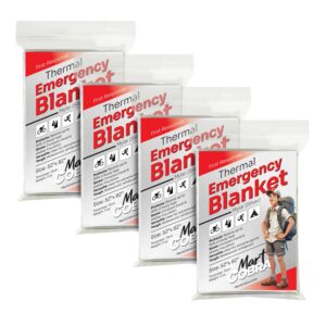 Thermal emergency blanket 4 packs